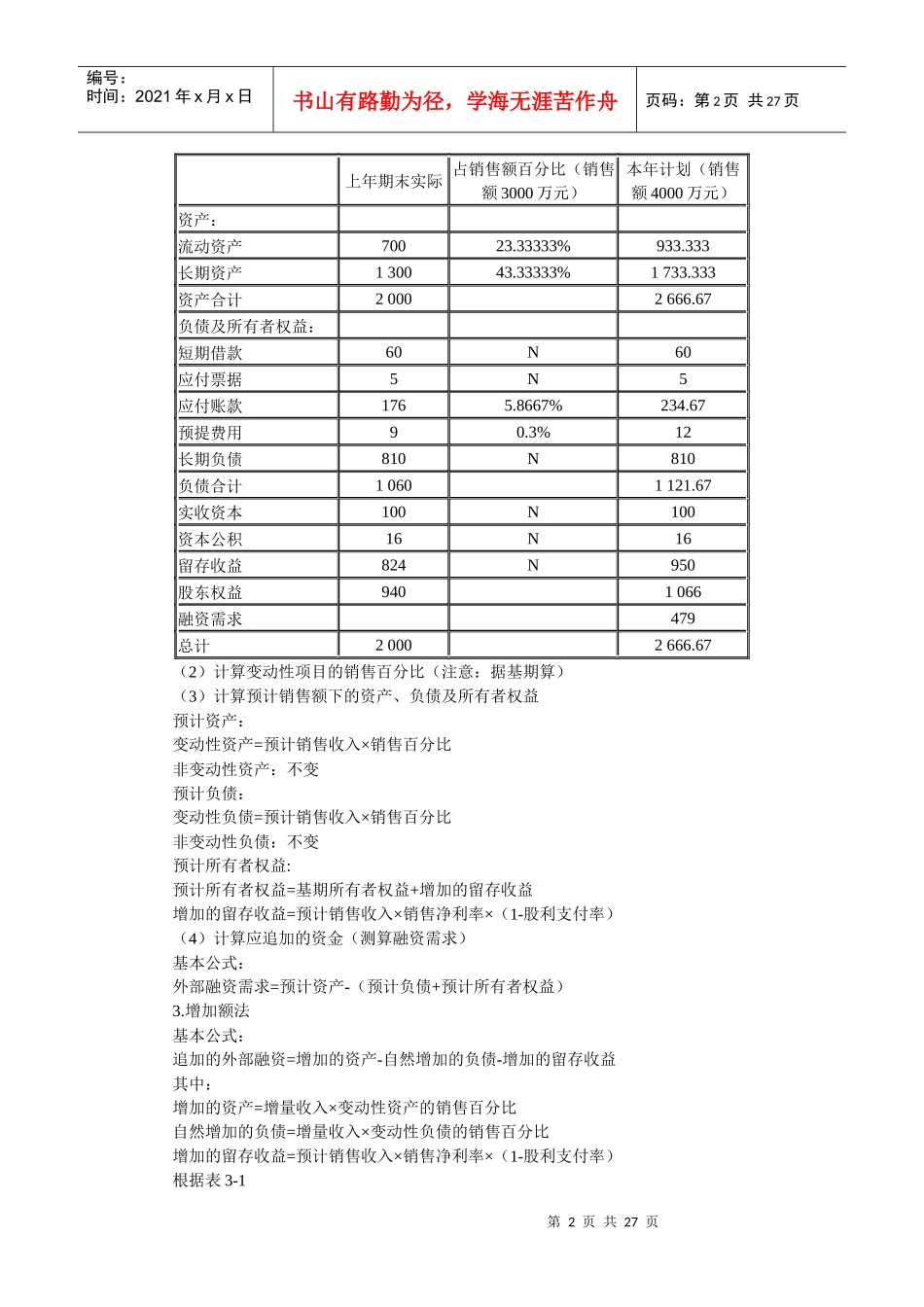 企业财务预测与计划_第2页