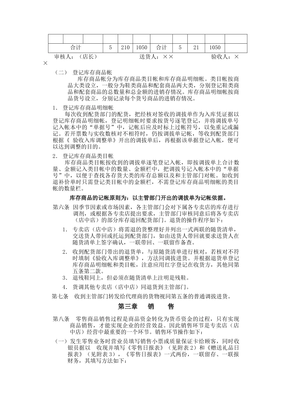 专卖店（店中店）财务实施细则_第2页