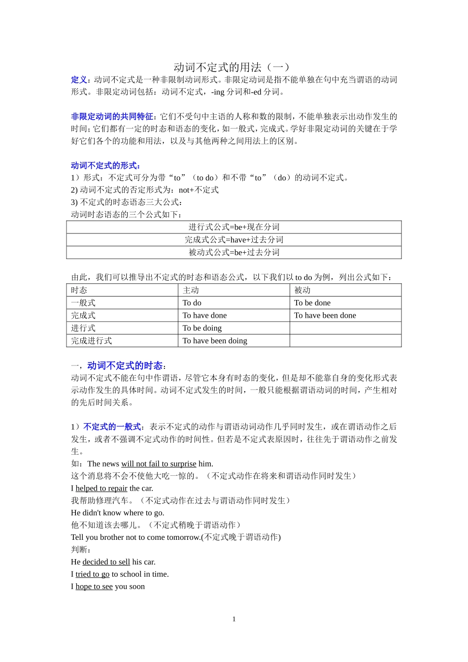 动词不定式的用法_第1页