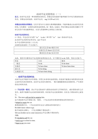 动词不定式的用法