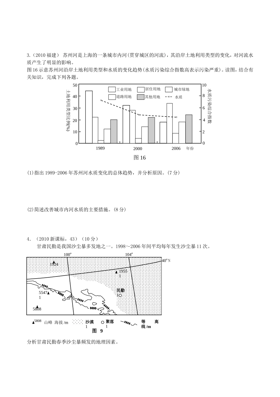 高中地理人教版选修六高考题汇总_第2页