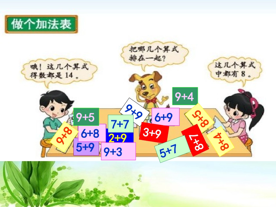 新北师大版一年级数学上册《做个加法表二》课件_第3页