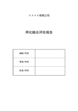 两化融合评价报告