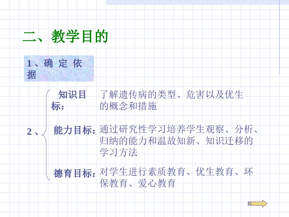 高二　人类遗传病和优生说课课件_第3页