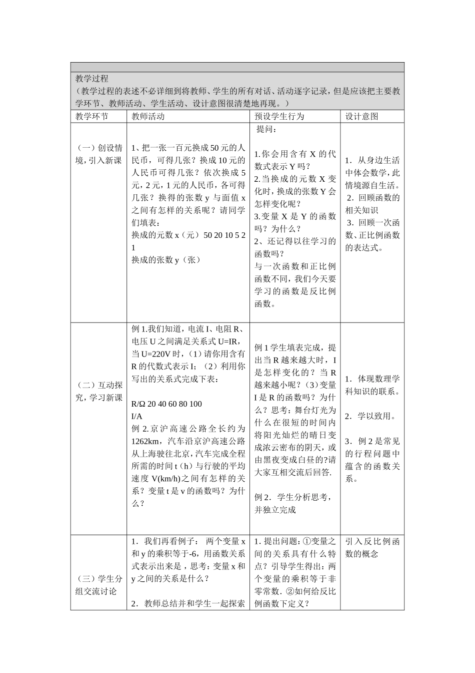 反比例函数的意义以及反思_第2页