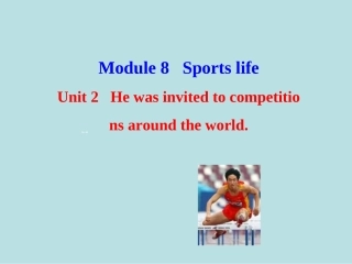 九年级英语上册Module8SportslifeUnit2课件