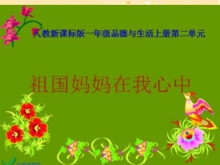 一年级品德__《祖国妈妈在我心中》