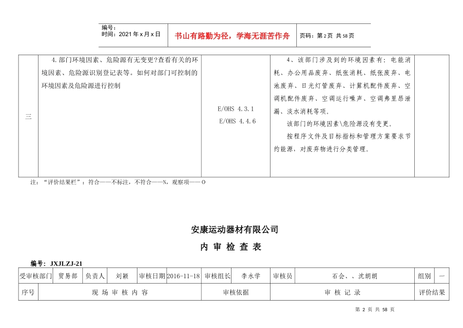 内审检查表培训资料_第3页