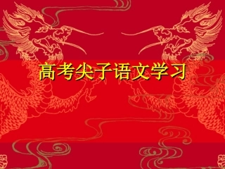 高考尖子生学习语文方法课件