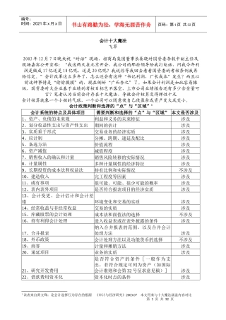 会计十大魔法——资本性支出与收益性支出