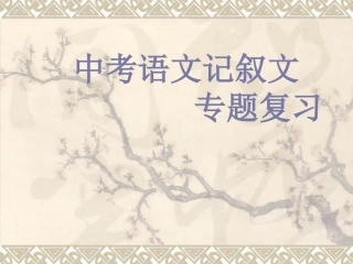 记叙文复习专题