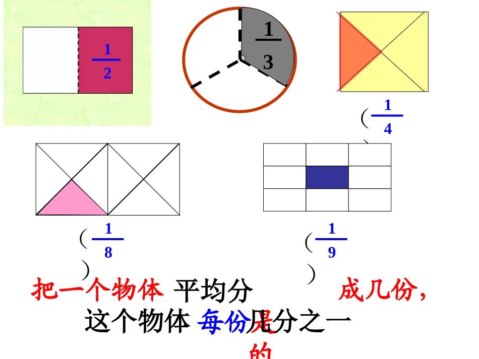人教版小学三年级数学上册《认识几分之几》_第2页