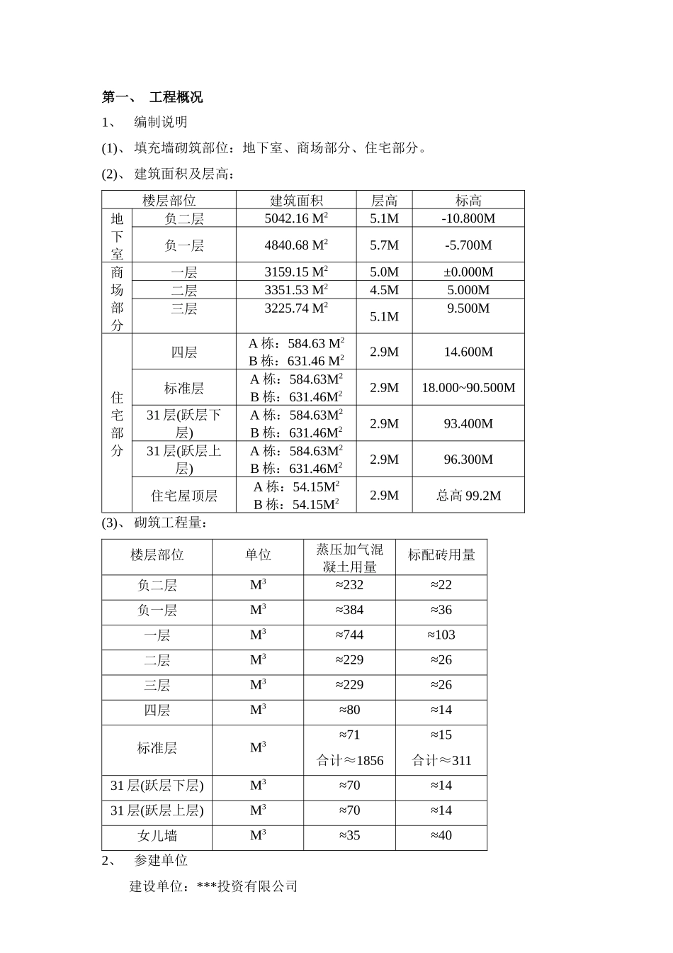 蒸汽加压混凝土砌块填充墙专项施工方案_第3页