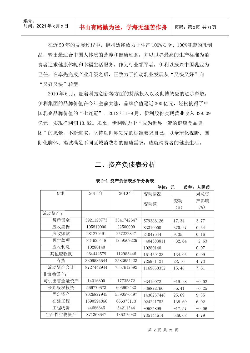 伊利财务效率分析_第2页