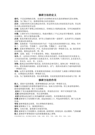 常见的修辞手法