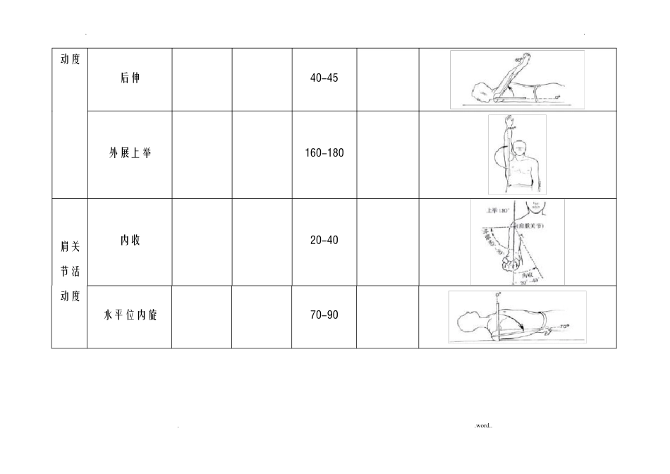关节活动度测量表_第3页