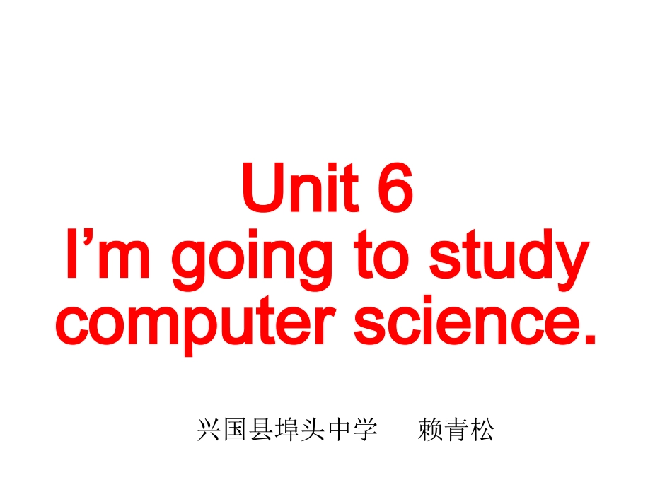 2014年秋人教版八年级英语上册Unit6（第1课时）课件_第1页