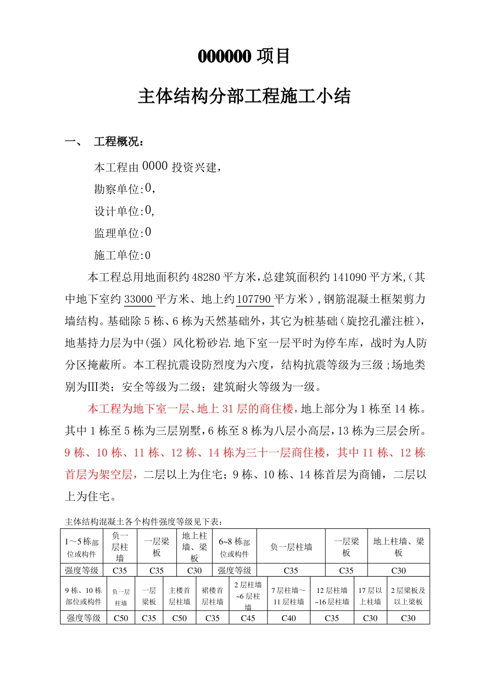 主体结构施工小结-本_第1页