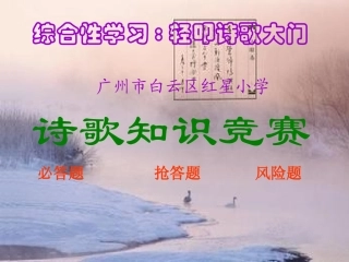 轻叩诗歌的大门诗歌知识竞赛
