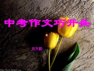 中考作文巧开头