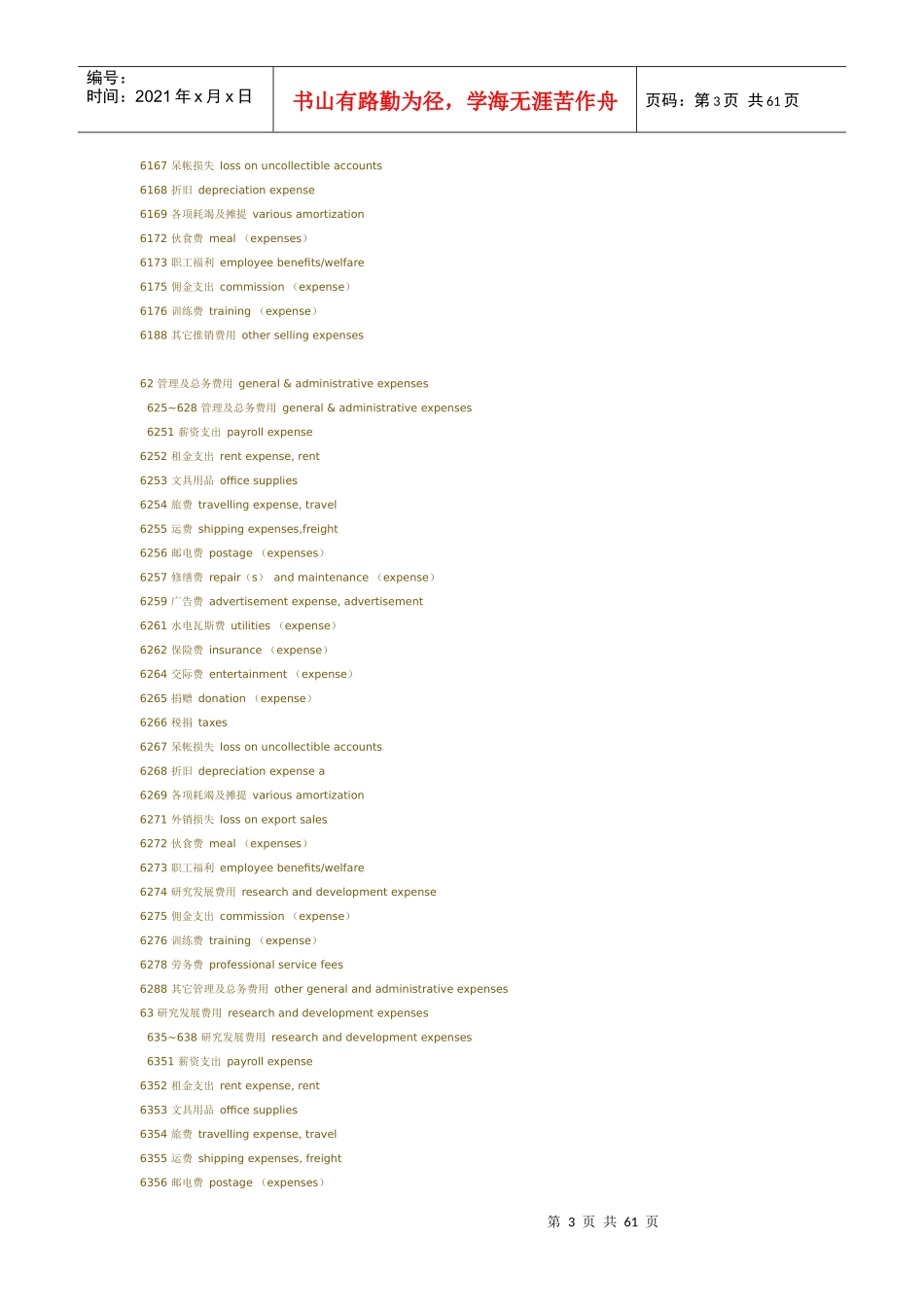 中英文会计科目_第3页