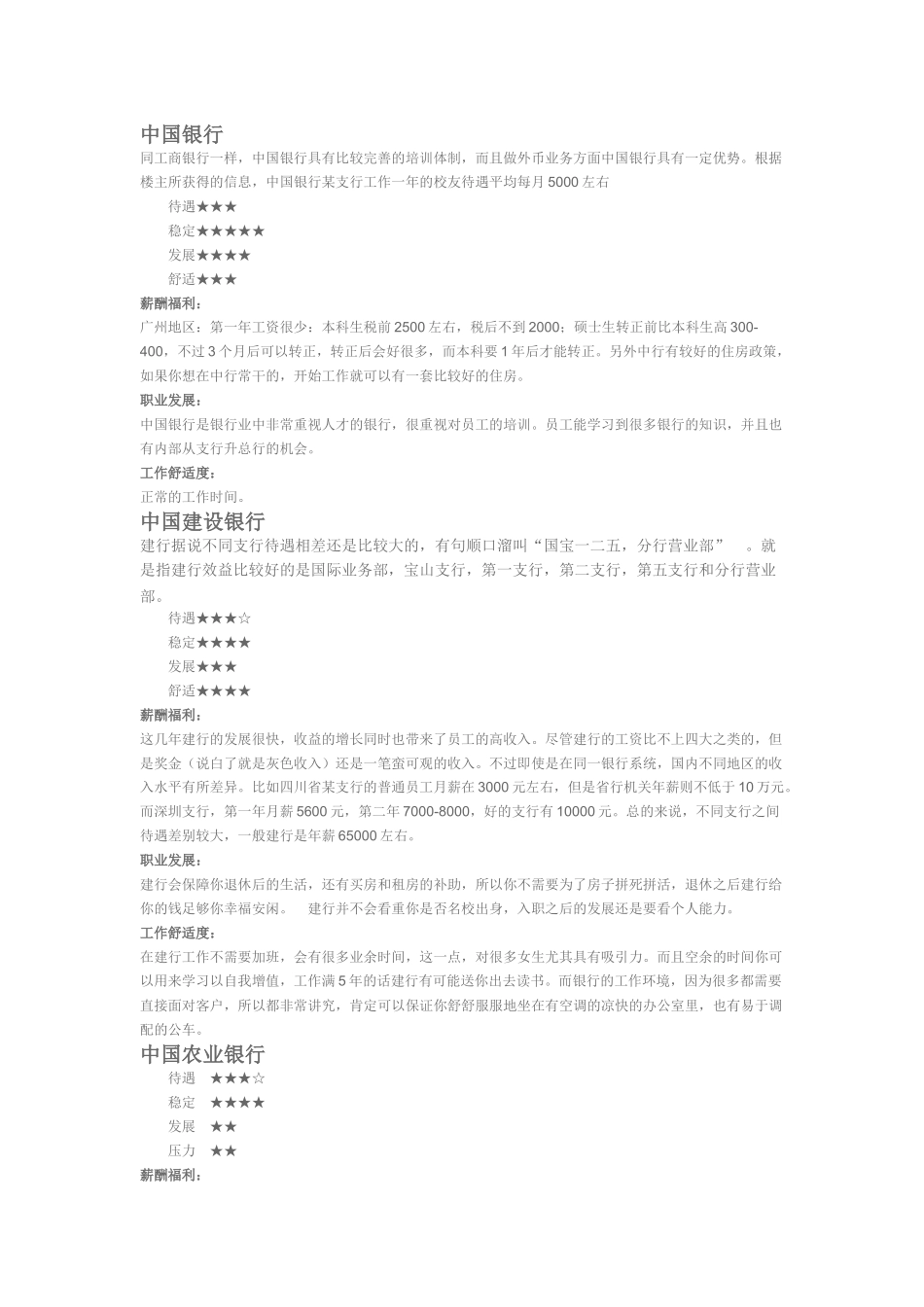 中国所有大银行就业情况_第2页