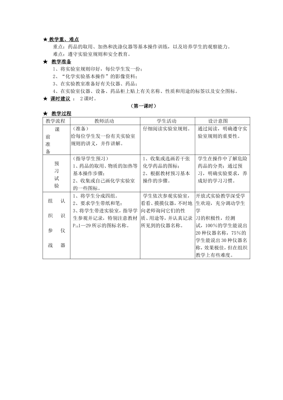 九年级化学上册教案——走进化学实验室2_第2页
