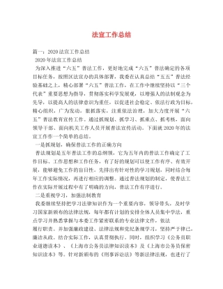 法宣工作总结2 