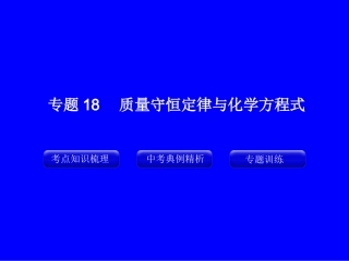 专题18_质量守恒定律与化学方程式
