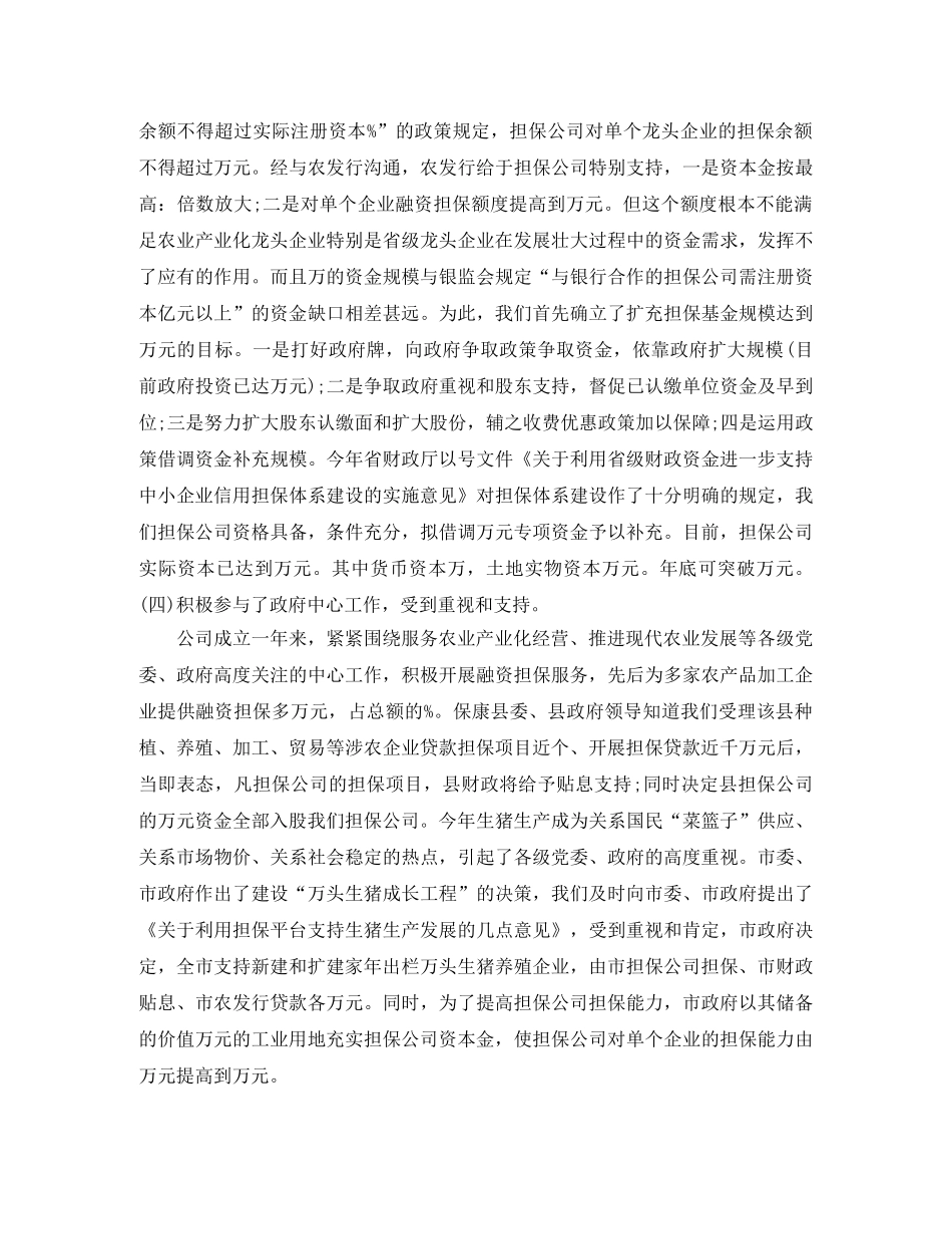 担保公司年终工作总结范文 _第3页