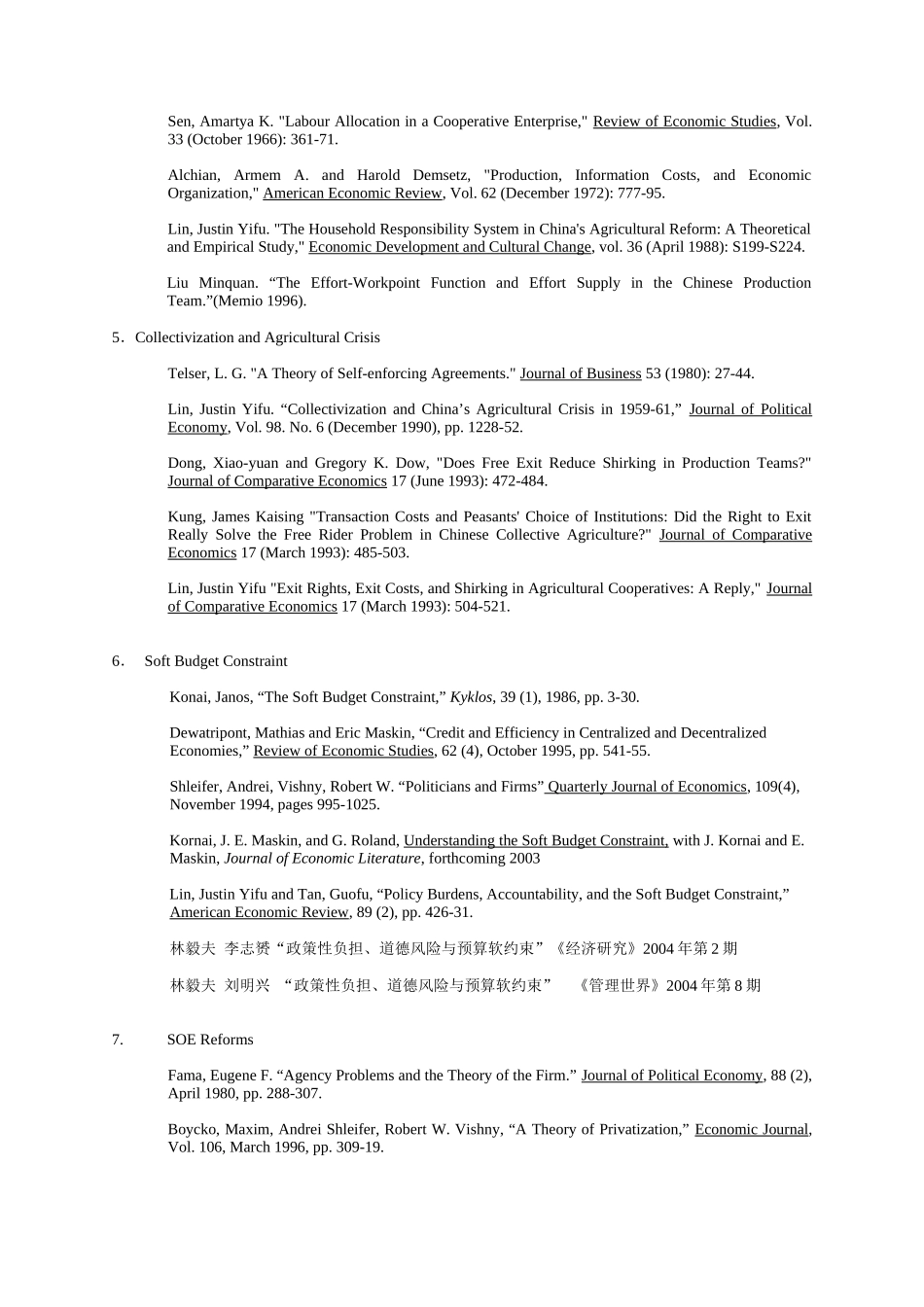 转型经济学研讨-ReadingList_第2页