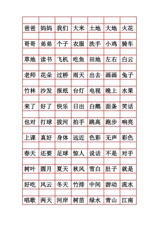 一年级语文上册要认识的字组词