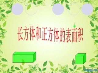 长方体、正方体的表面积