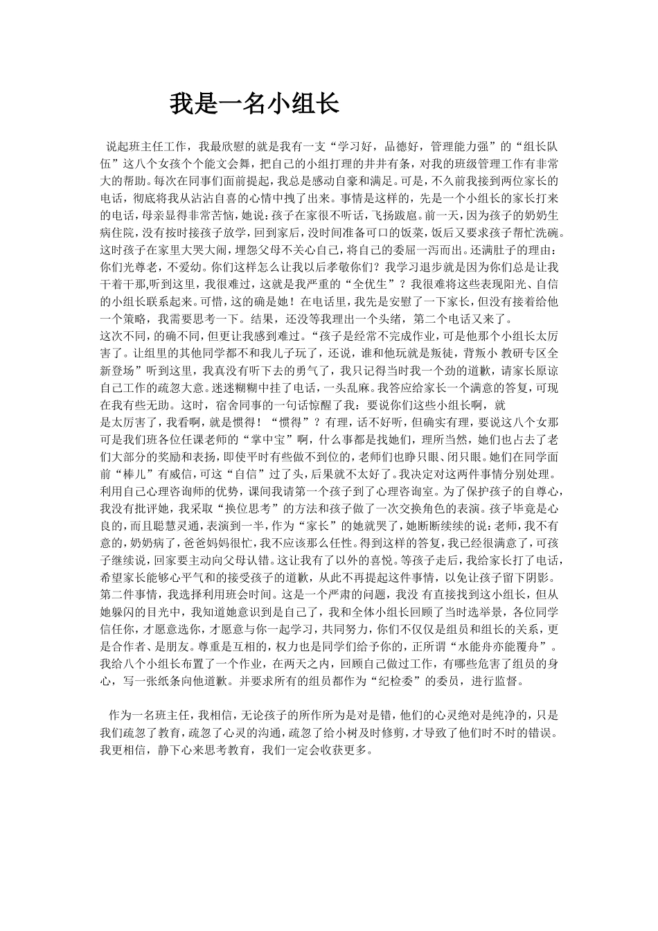 我是一名小组长_第1页