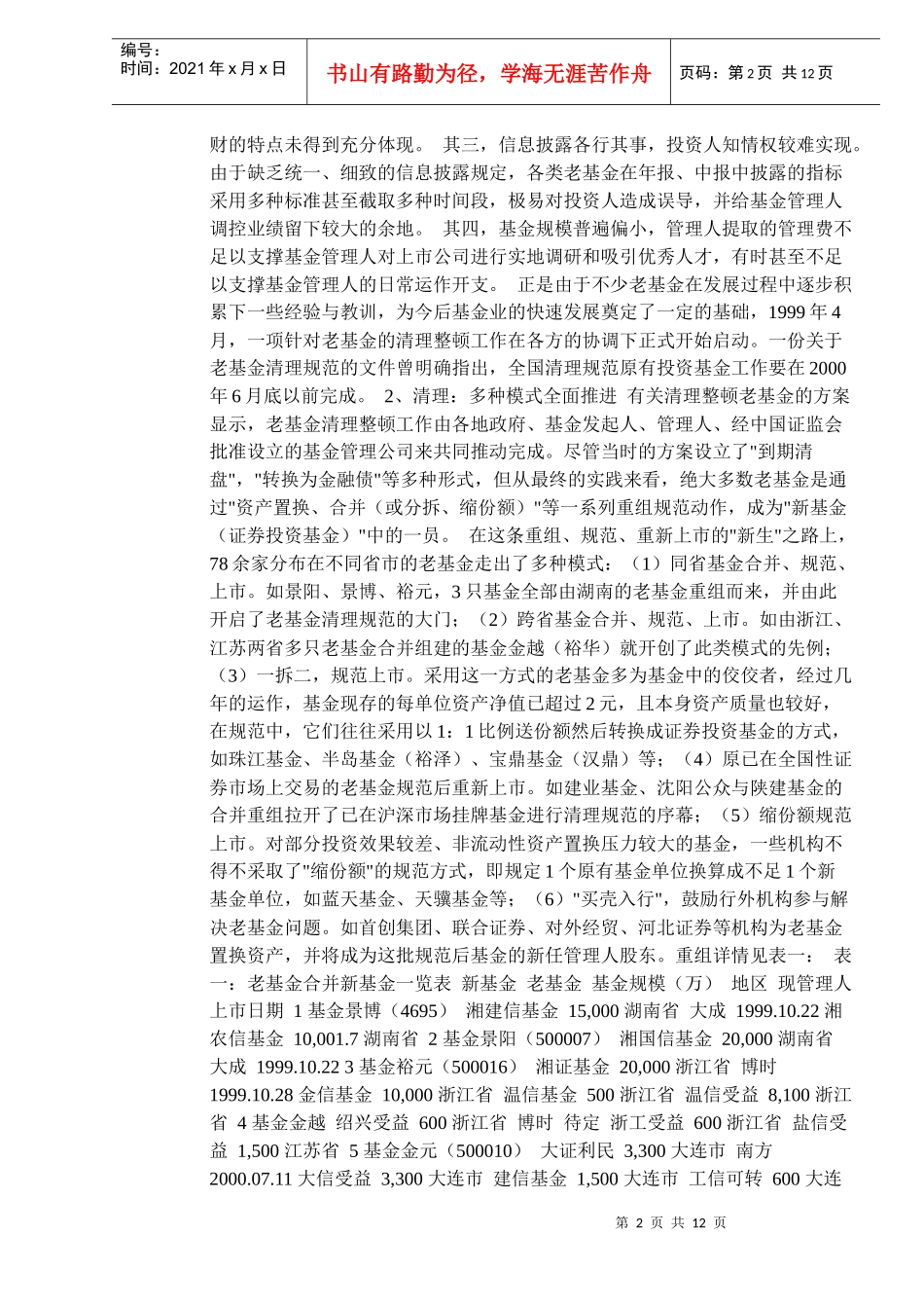 证券投资基金研究报告(DOC 12)_第2页