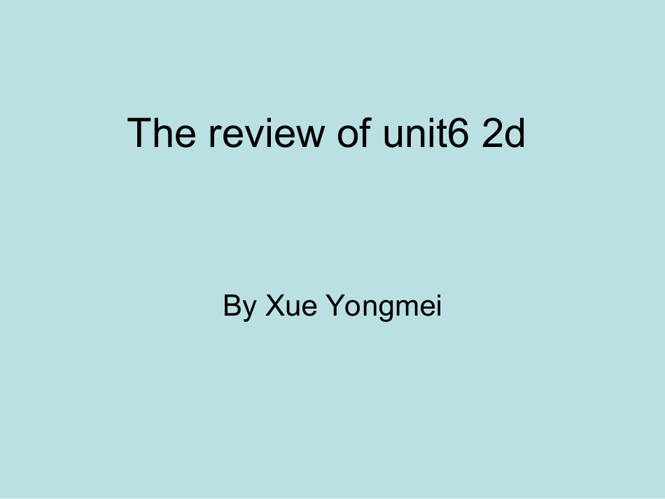 九年级英语unit6复习_第1页