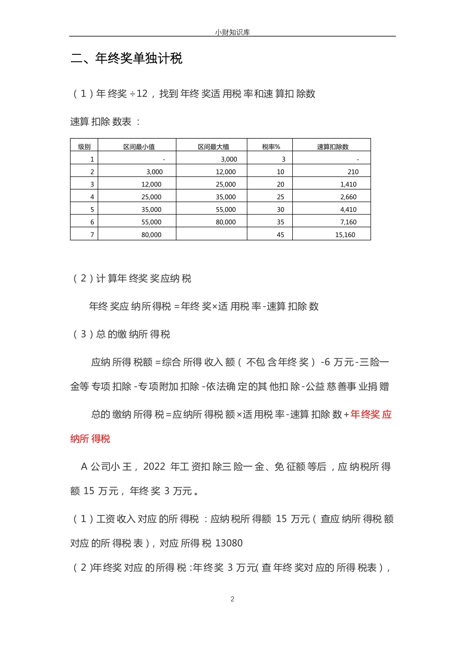 年终奖单独计税和合并计税比较_第2页