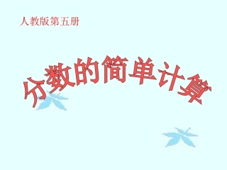 《分数的简单计算》PPT