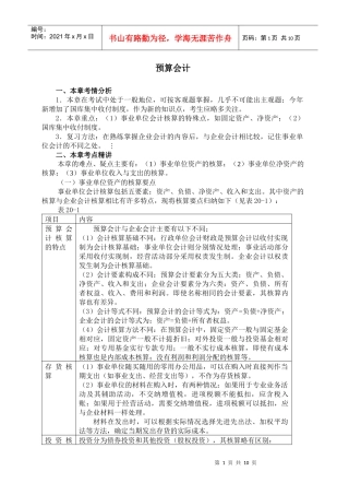 财务会计12-预算会计