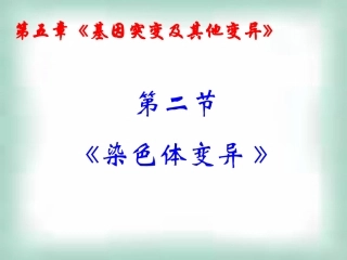 高中生物《52染色体变异》课件新人教版必修2
