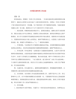 大学团支部年终工作总结 