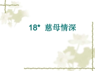 《慈母情深》课件3 (2)