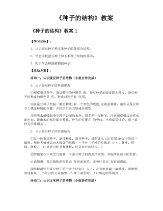 种子的结构教案