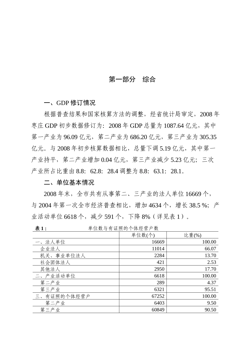 枣庄市第二次经济普查主要数据公报_第2页