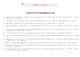 石家庄市区公共汽车途经线路及站名