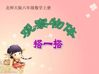 北师大版数学六年级上册《搭一搭》课件