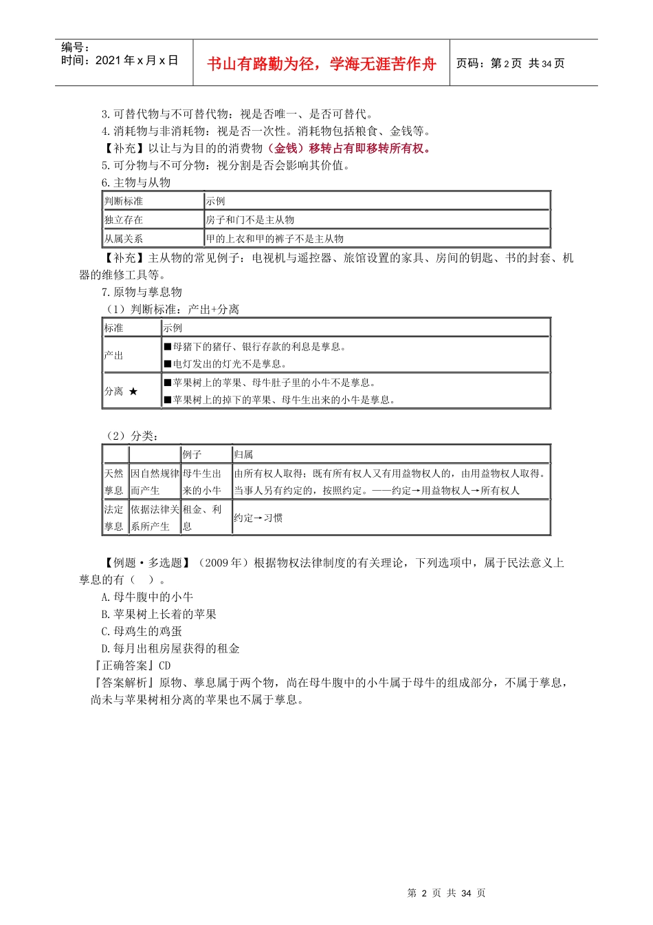 注会会计之物权法培训课件_第2页