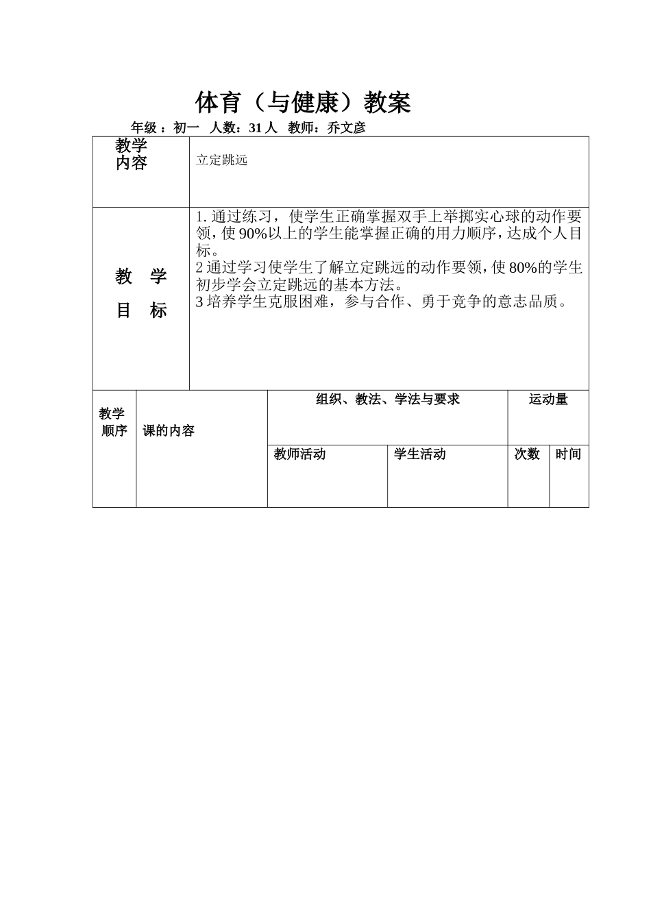 《立定跳远》教学案例及反思_第1页