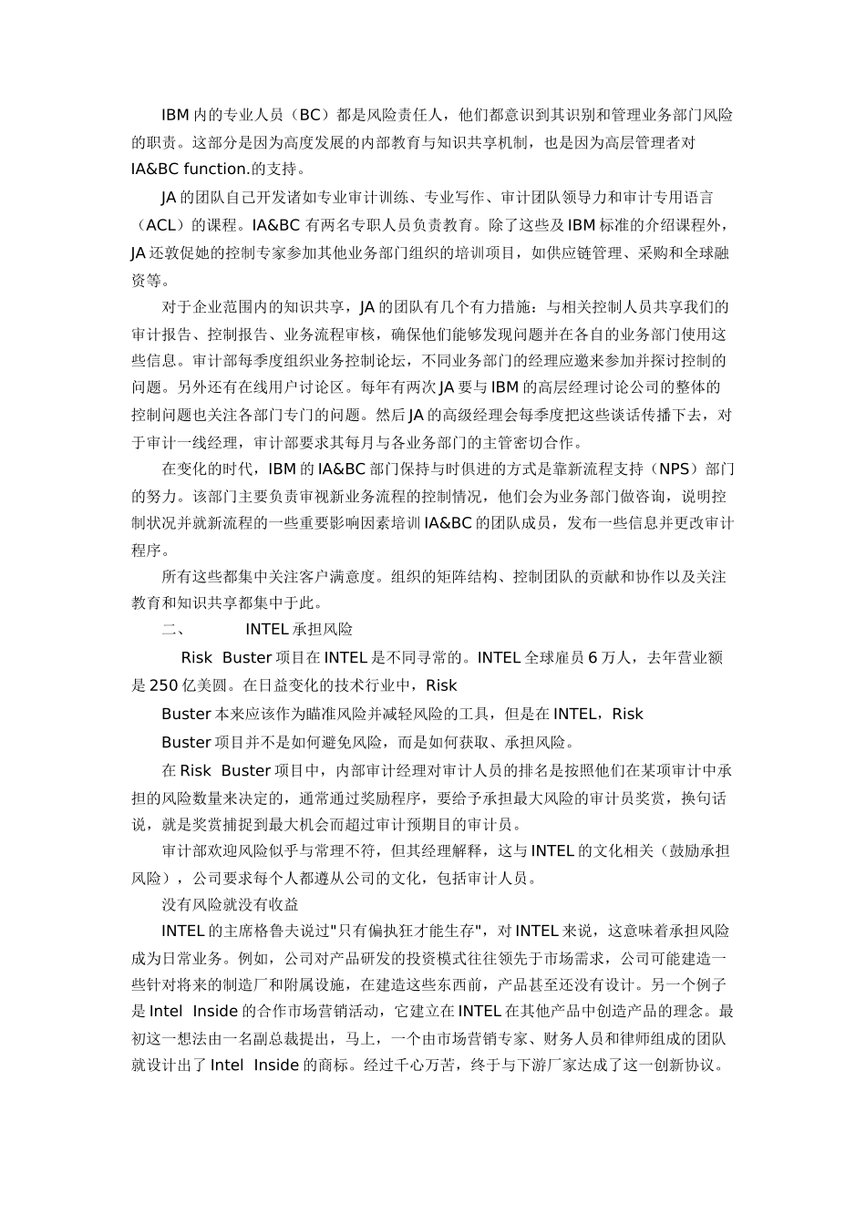 世界领先公司的内部审计资料概述_第2页