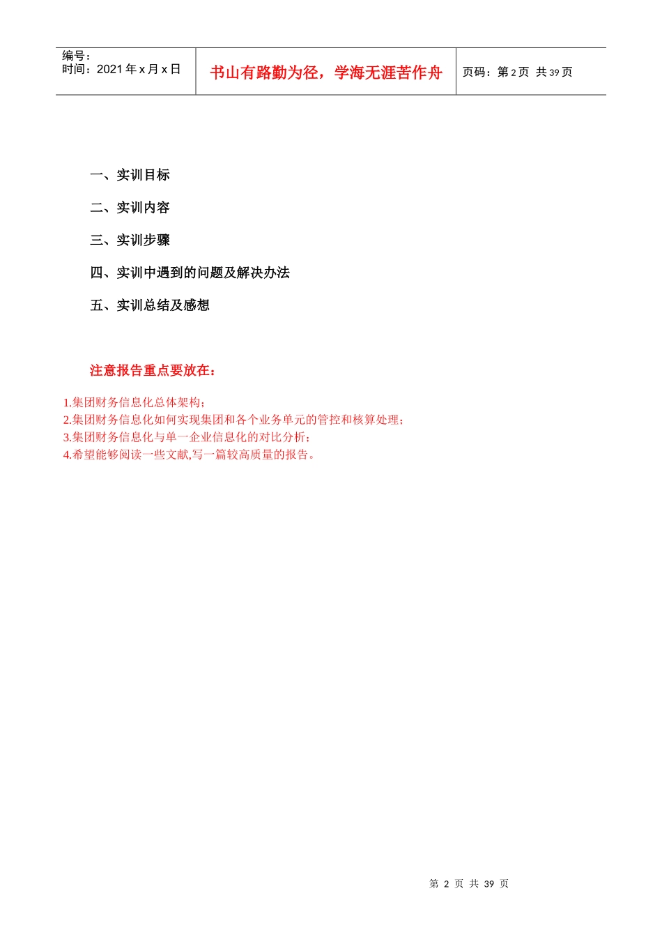 某集团财务信息化实训报告_第2页